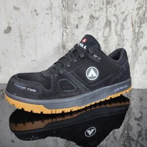 Airwalk Mongo Suede Low Women’s Composite Toe Work Shoes Size 10 Black Gum